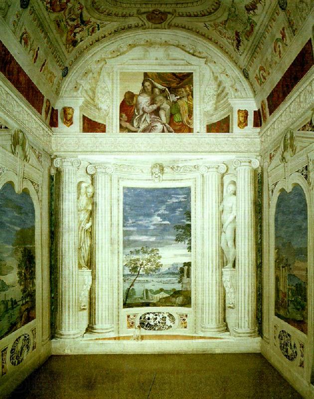 Paolo  Veronese walls of the stanza della lucerna Norge oil painting art